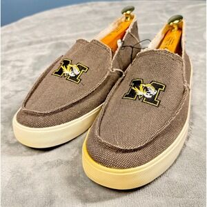 Missouri Tigers Mizzou Loafer Mens 43 Slip On Sneaker Brown Canvas